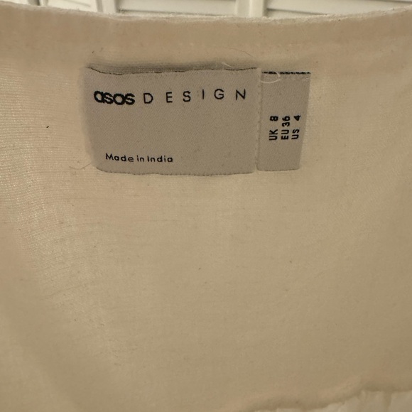 EUC ASOS Linen Midi Dress - White - Picture 6 of 6